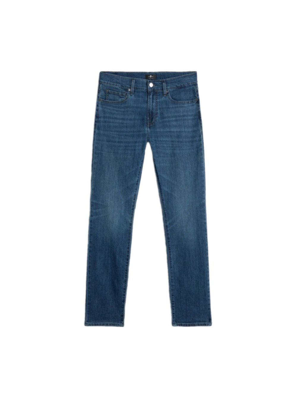 7 Seven For All Mankind Slimmy Straight Blue Cotton Polyester Blend Jeans 38/28